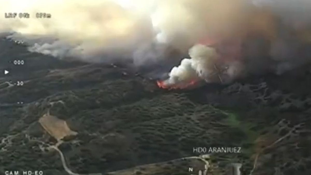 Una imagen del incendio en Aranjuez