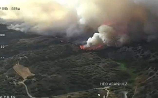 Una imagen del incendio en Aranjuez