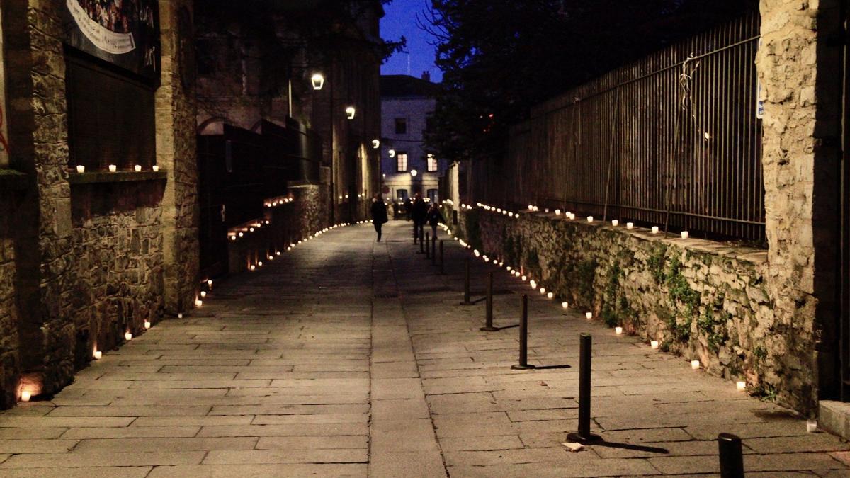 Noche de las velas, el año pasado en Vitoria