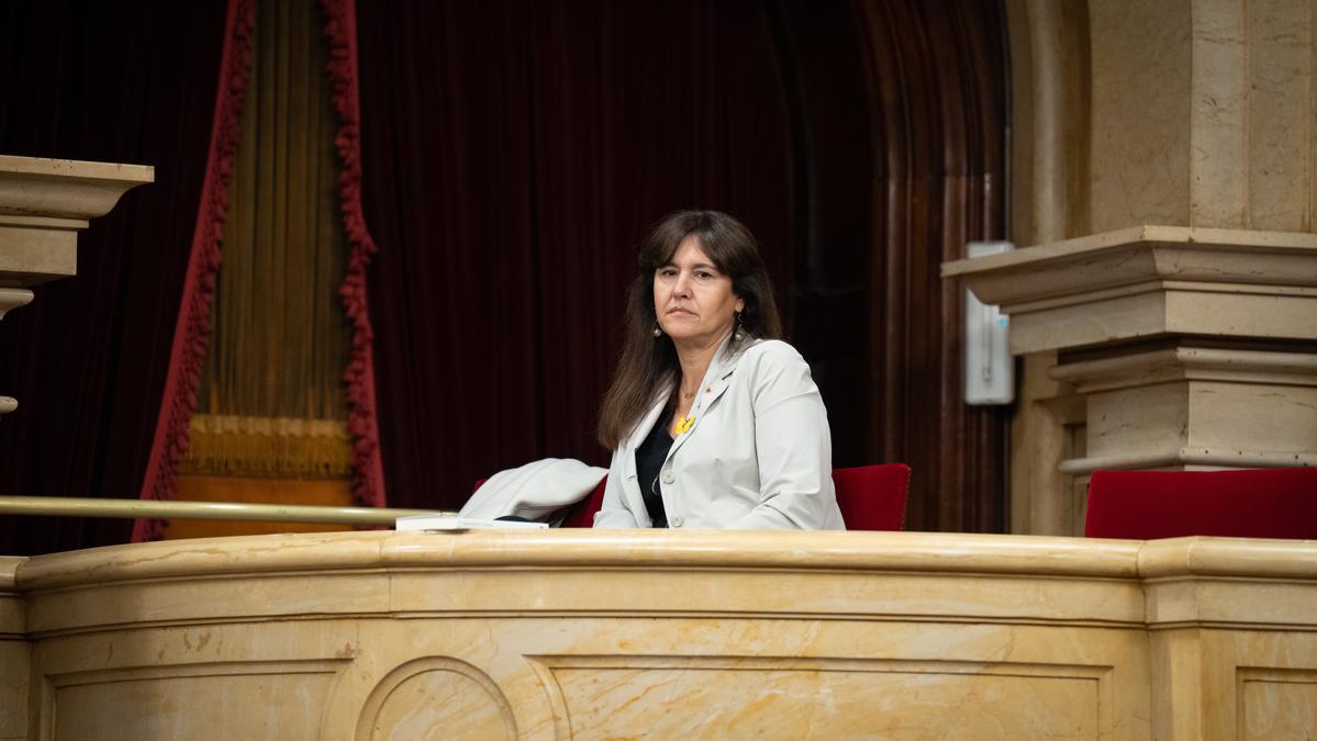 La presidenta de Junts y expresidenta del Parlament, Laura Borràs.