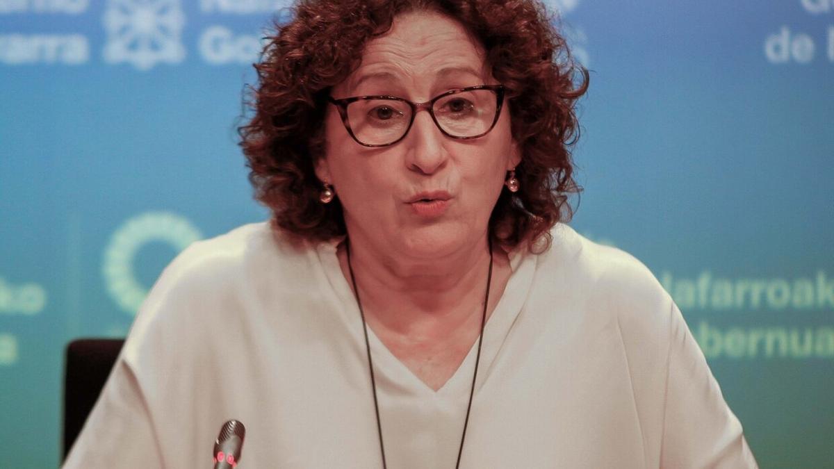 La consejera de Derechos Sociales, Carmen Maeztu, durante una intervención