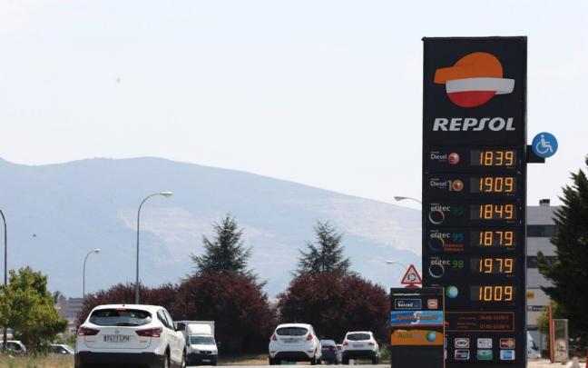 Gasolinera de la comarca de Pamplona, en la tarde del lunes. Gasolinera de la comarca de Pamplona, en la tarde del lunes.