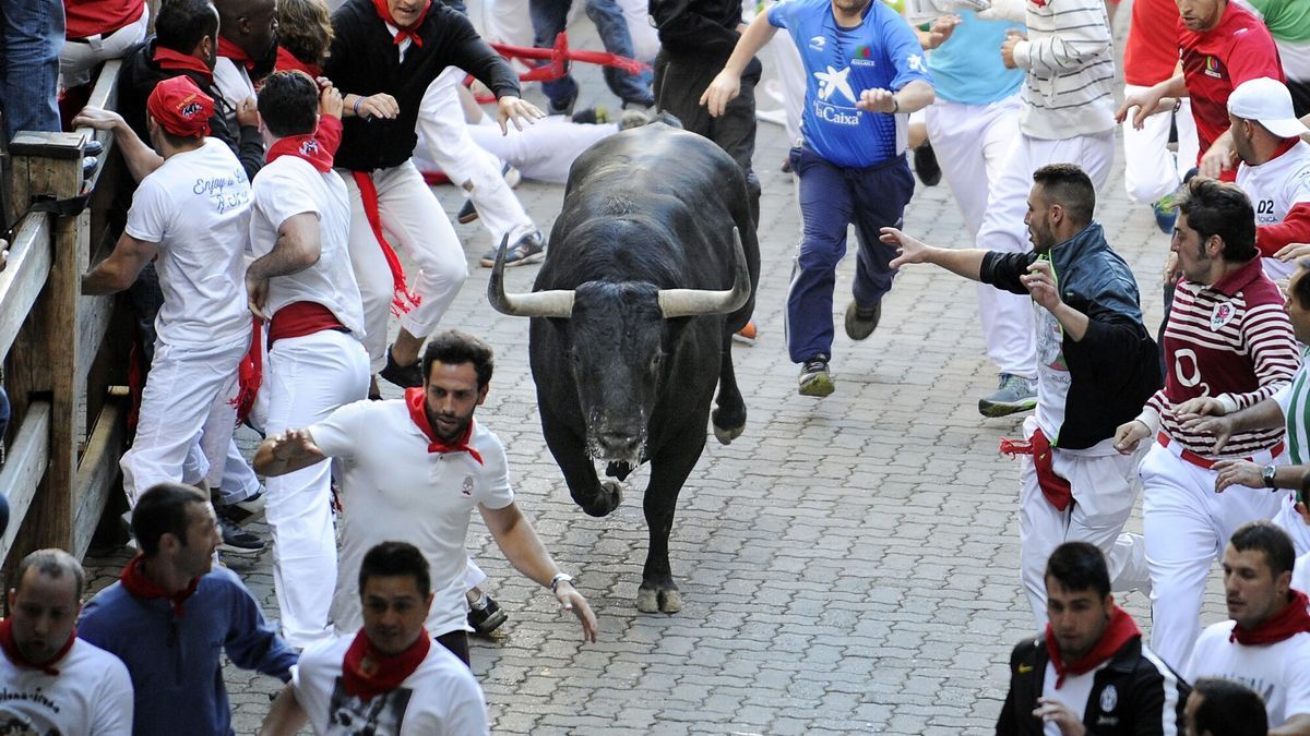 Encierro de San Fermín.