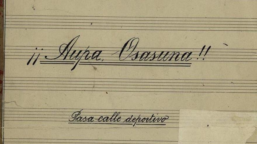 Partitura de la canción del Maestro Turrillas "Aupa Osasuna".