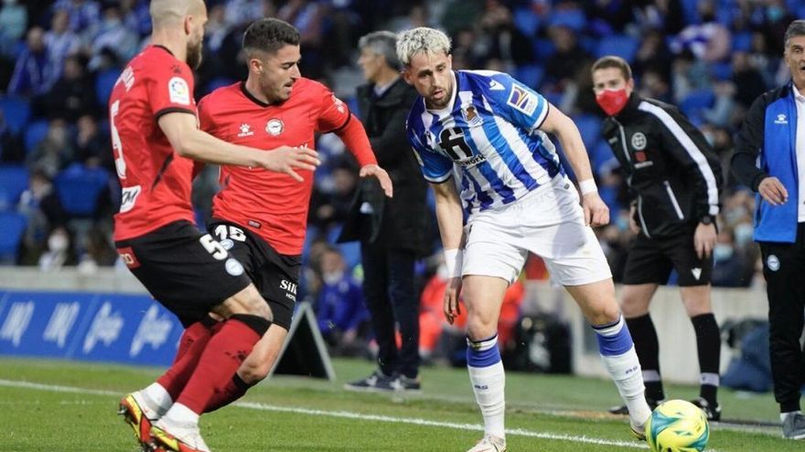 Januzaj, en el partido disputado por la Real Sociedad contra el Alavés en Anoeta en la última temporada.