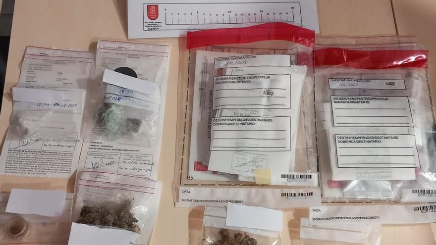 Parte de la droga intervenida a los conductores por la Polic&iacute;a Foral