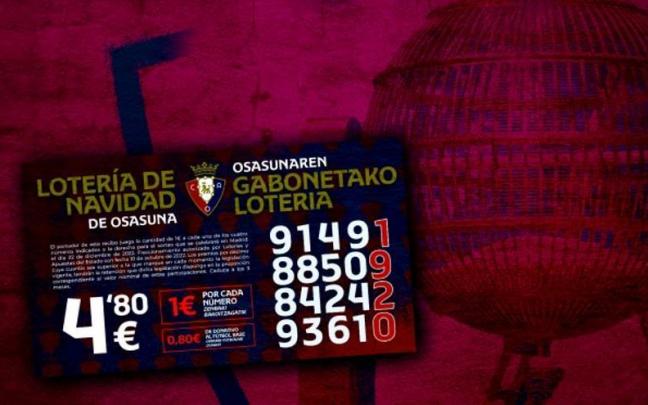 Imagen de la lotería de Osasuna