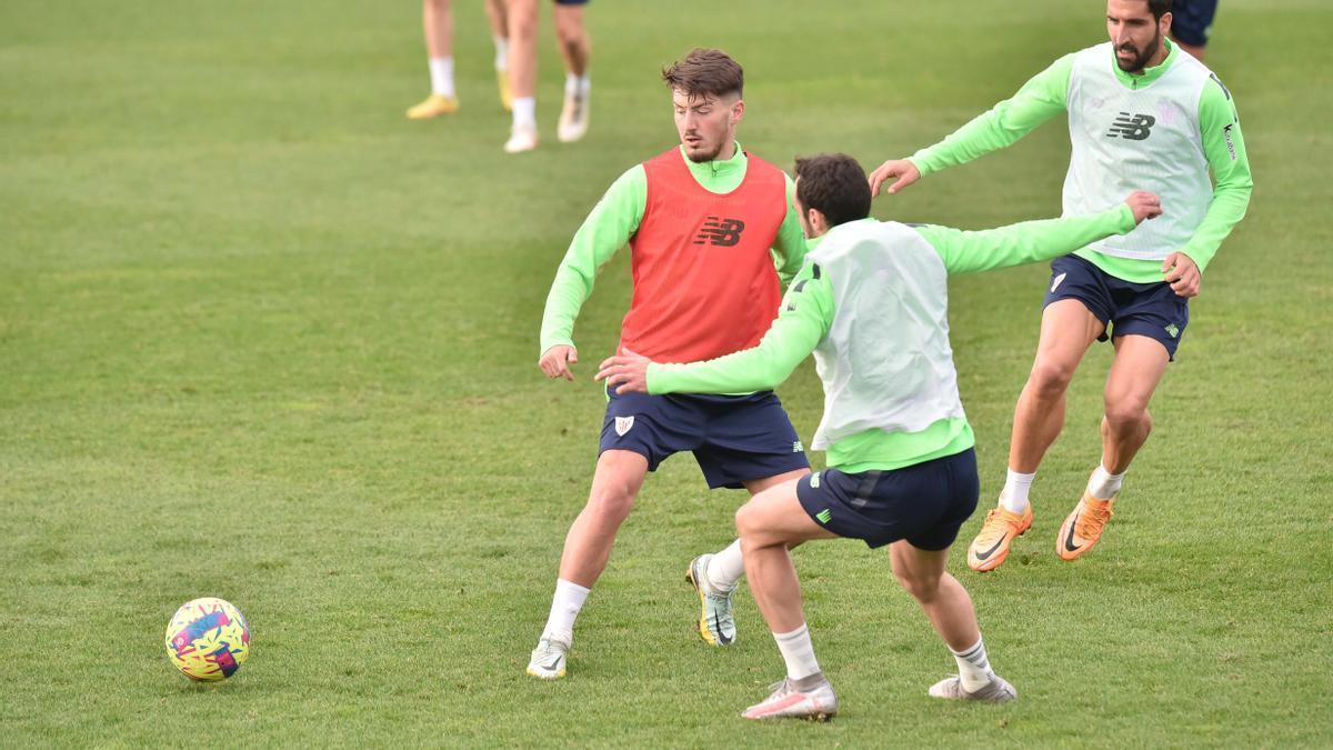 Entrenamiento del Athletic este sábado en Lezama