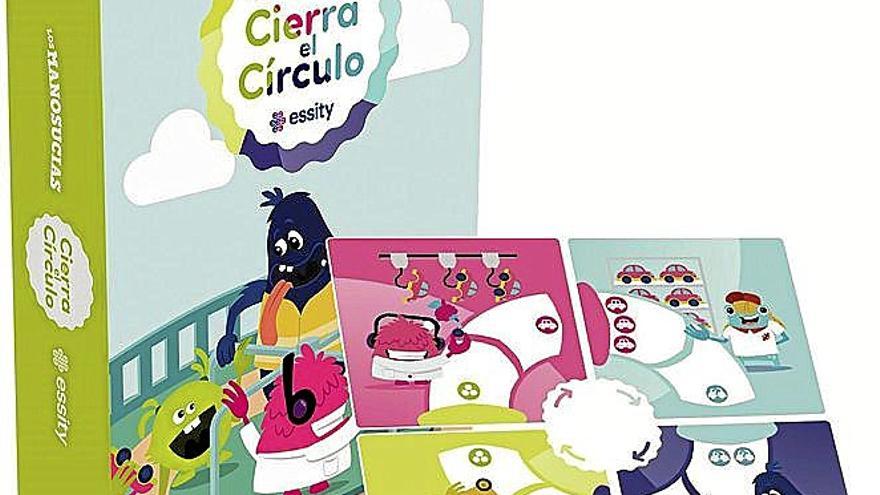 La caja gratuita, con las cartas del juego Cierra el Círculo.