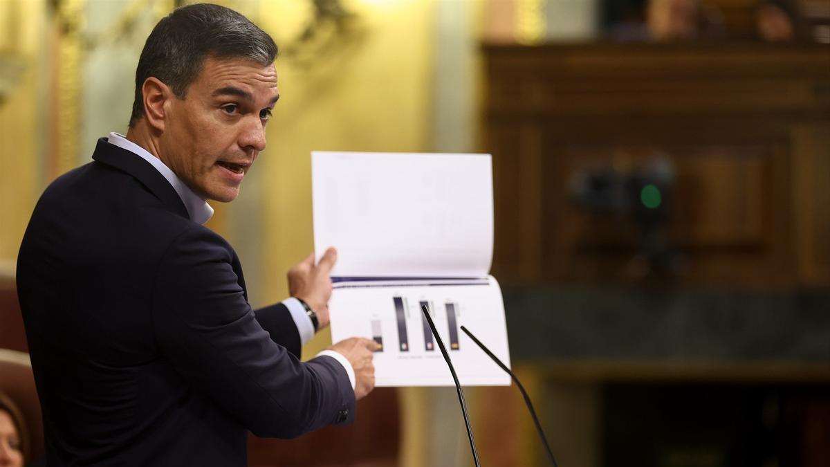 Pedro Sánchez, en el Congreso.