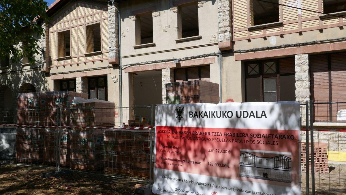 Las obras se están llevando a cabo en la planta baja de las antiguas escuelas.