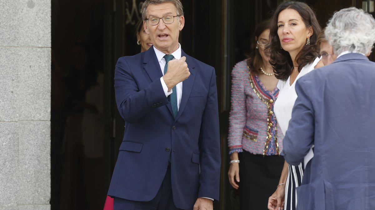 El líder del PP, Alberto Núñez Feijóo a su llegada a la Apertura Año Judicial 2022/2023.