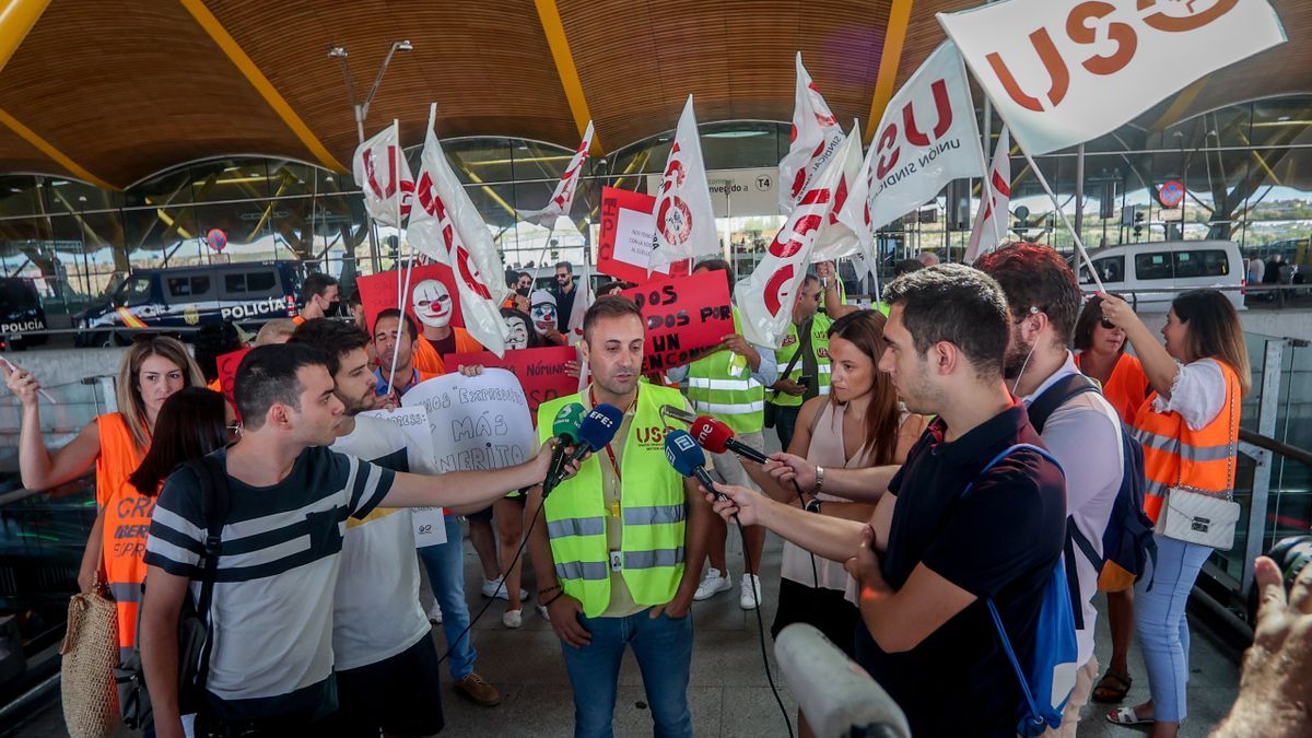 Huelgas en el aeropuerto de Barajas.