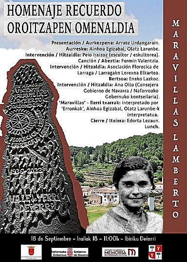 Cartel de los actos de Ibiricu.