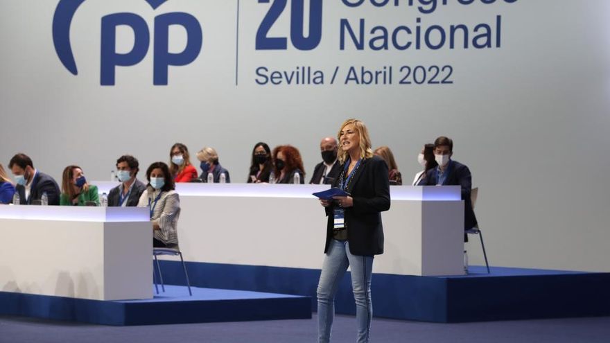 La presidenta del Partido Popular en Navarra, Ana Beltrán, interviene en el XX Congreso Nacional del partido en Sevilla