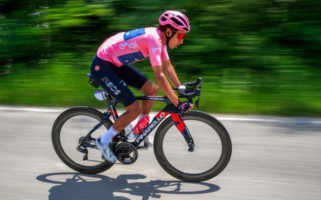 Egan Bernal, durante el Giro de 2021
