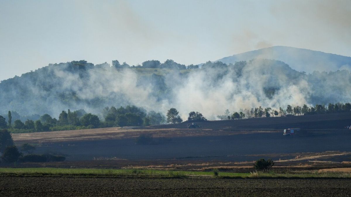 Imágenes de archivo de un incendio en el mes de julio.