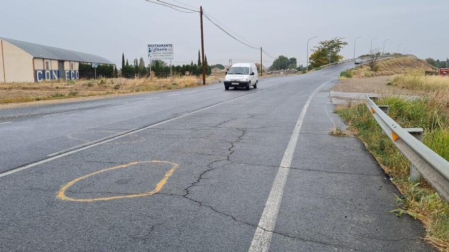 Lugar en el que se produjo el accidente, a las afueras de Cortes.