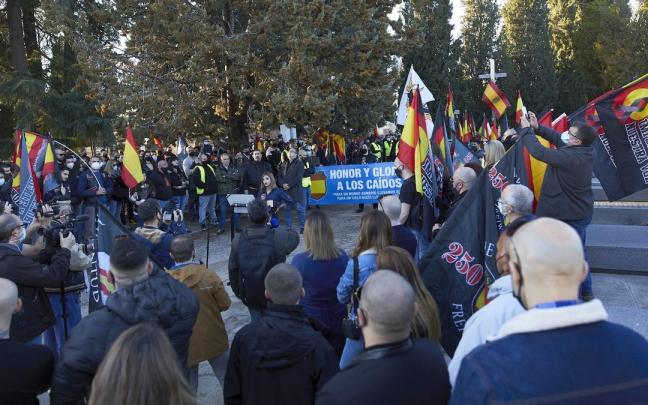 Marcha de apología de la División Azul en Madrid en 2021. Marcha de apología de la División Azul en Madrid en 2021.