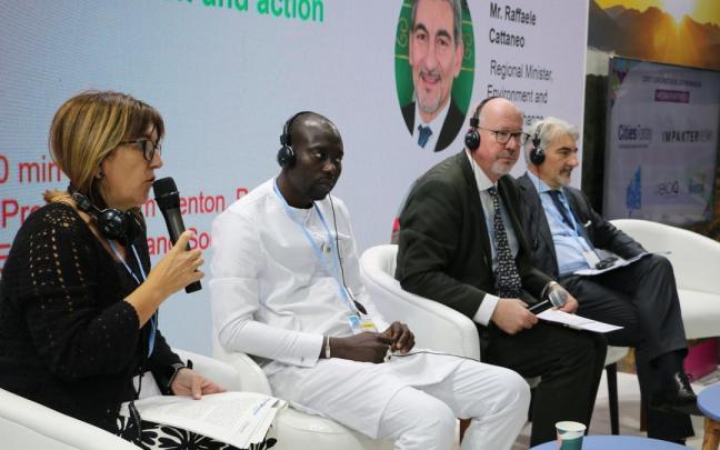 La viceconsejera de Sostenibilidad Ambiental, Amaia Barredo, interviene en la COP27. La viceconsejera de Sostenibilidad Ambiental, Amaia Barredo, interviene en la COP27.