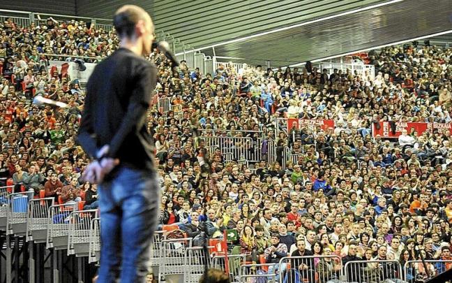 Amets Arzallus, en la final de 2013 en el BEC de Barakaldo.
