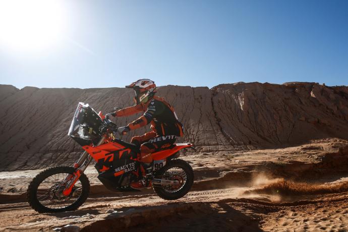 Danilo Petrucci, con su KTM, durante la etapa del pasado viernes.