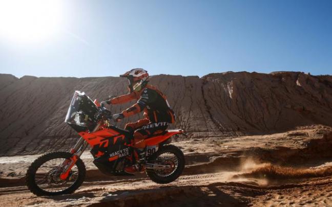 Danilo Petrucci, con su KTM, durante la etapa del pasado viernes.