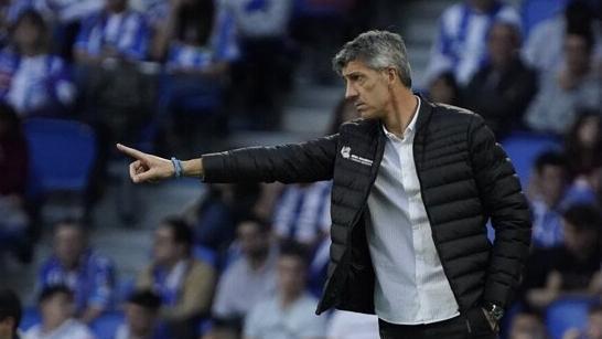 Imanol, durante el partido contra Osasuna.