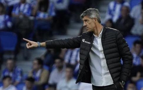 Imanol, durante el partido contra Osasuna. Imanol, durante el partido contra Osasuna.