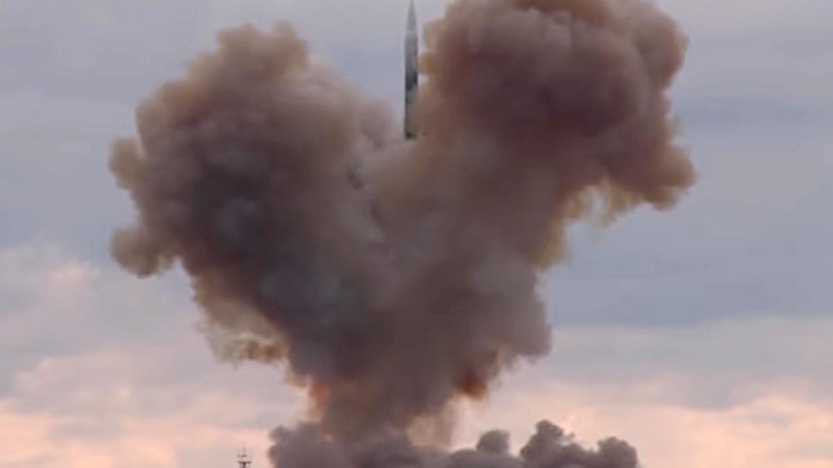 Imagen de archivo de la prueba de un misil hipersónico ruso.