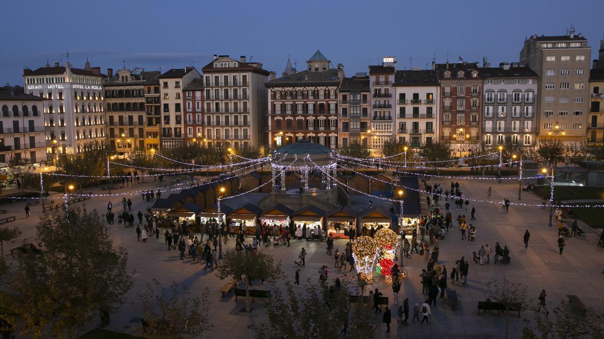 Feria de Navidad en la Plaza del Castillo.