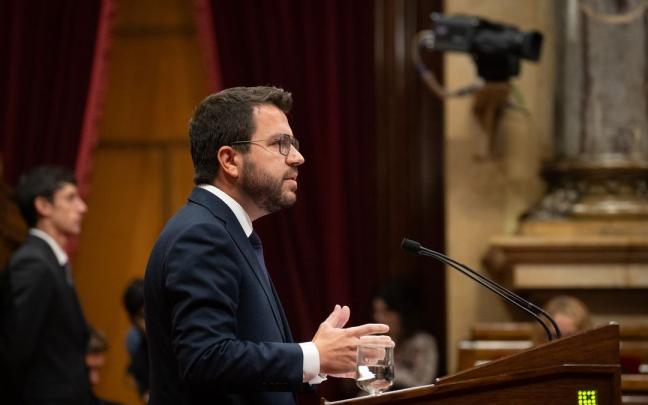 Pere Aragonès, en el Debate de Política General en el Parlament. Pere Aragonès, en el Debate de Política General en el Parlament.