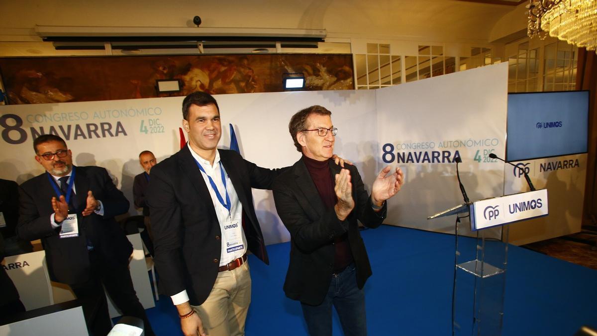 Javier García con Alberto Núñez Feijóo
