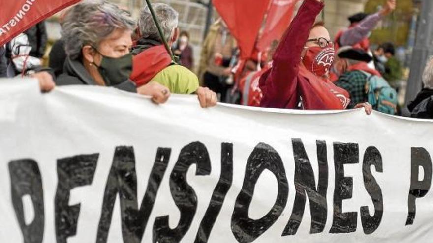 Manifestación a favor de unas pensiones dignas.