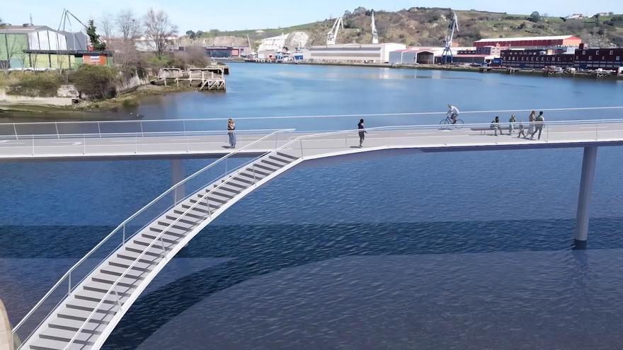 Así será el puente móvil entre Erandio y Barakaldo