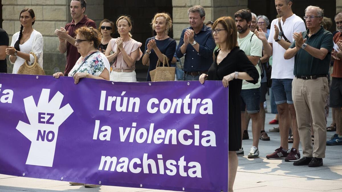 Manifestación por una agresión ocurrida durante el verano en Irun