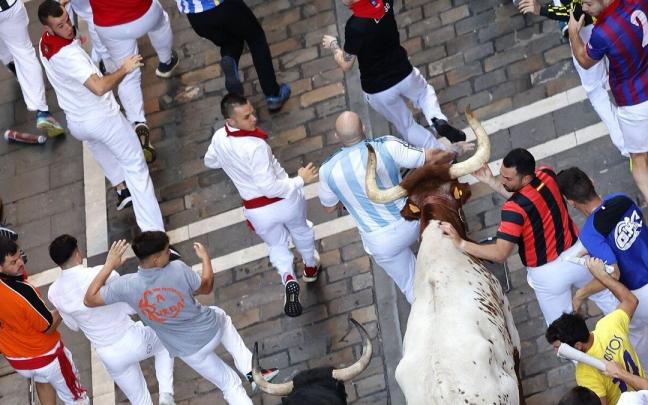 San Fermín | Sexto encierro, con los Jandilla - tramo de Estafeta (Pablo Roa)