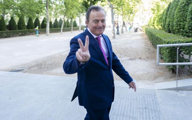 El ex juez Fernando Presencia, a su llegada a la Audiencia Nacional.