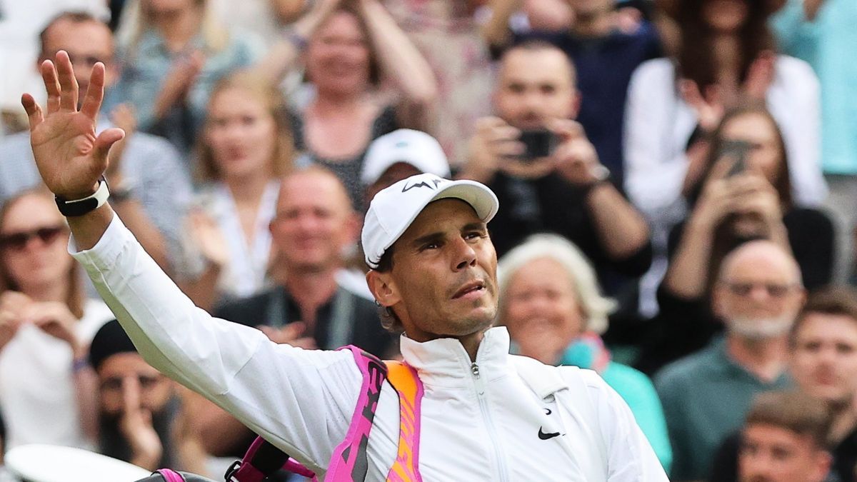 Rafa Nadal tras su último partido en Wimbledon.