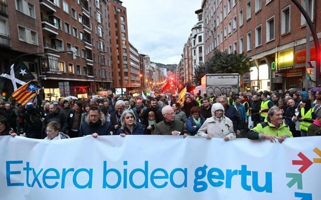 Manifestación de Sare en apoyo a los presos de ETA.