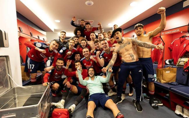 Júbilo osasunista tras el pase a semifinales FOTO: Diario de Noticias de Navarra