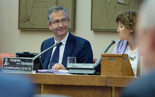 Pablo Hernández de Cos, en la Comisión de Presupuestos del Congreso. Pablo Hernández de Cos, en la Comisión de Presupuestos del Congreso.