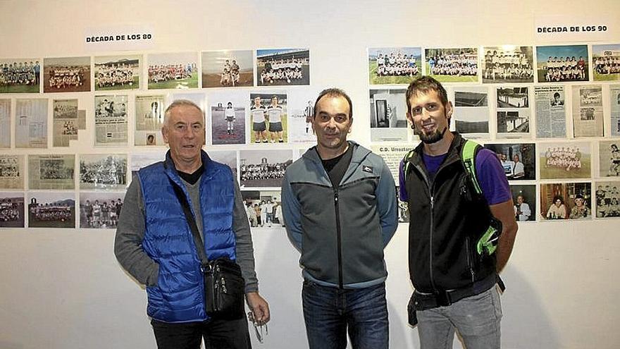 José Antonio Lizarraga, Andrés Márquez y Edu Eransus en la muestra.