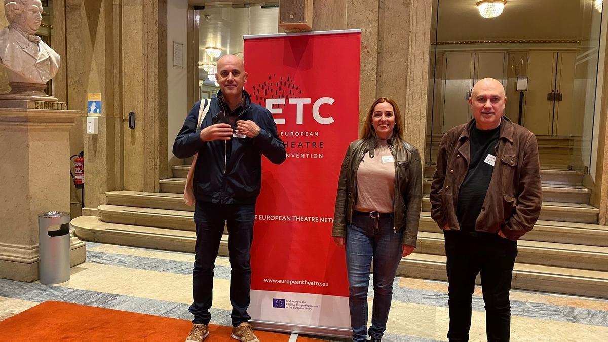 Representantes del Teatro Arriaga en el encuentro de la European Theatre Convention (ETC) celebrado en Lisboa.