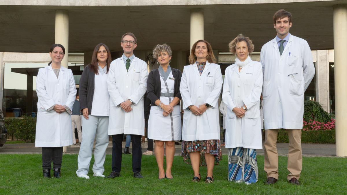 Profesionales de la Clínica Universidad de Navarra y del Cima participantes en el ensayo clínico. 