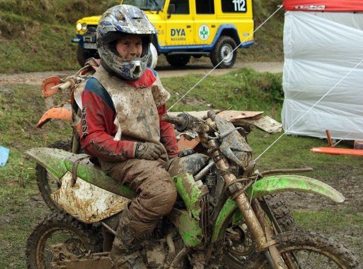 Markos Beraza entrenando cuando era un niño.