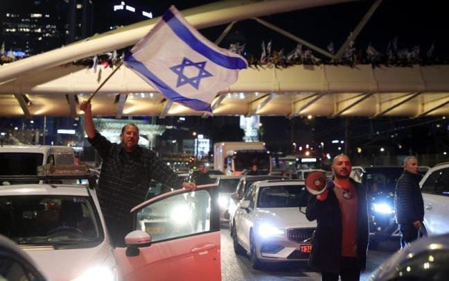 Protestas en Tel Aviv contra la reforma judicial.