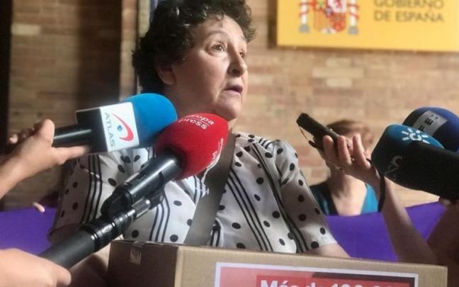 María Salmerón comparece ante los medios. María Salmerón comparece ante los medios.