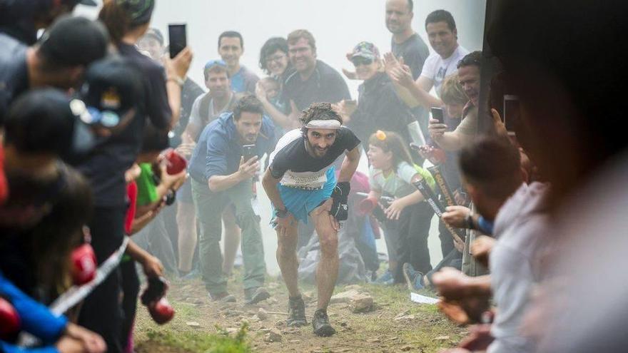 Aritz Egea, en la Zegama-Aizkorri.