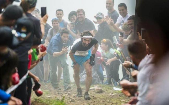 Aritz Egea, en la Zegama-Aizkorri. Aritz Egea, en la Zegama-Aizkorri.